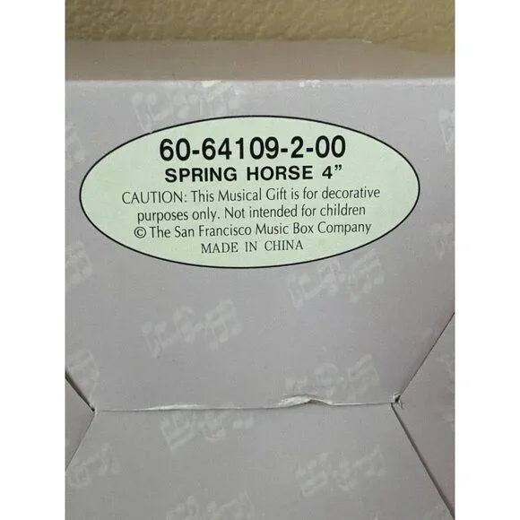 San Francisco Music Box Spring Horse Carousel Plays Younger Than Springtime NIB - Picture 5 of 17